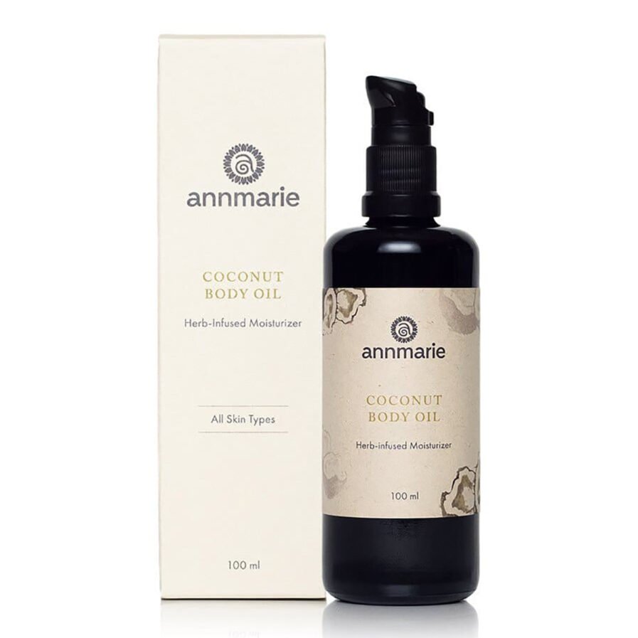 Shop Annmarie Coconut Body Oil at Inspire Beauty, an herb-infused moisturizing body oil for smooth, soft skin.