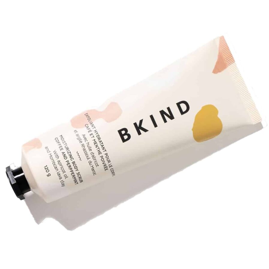 BKIND Coffee And Peppermint Moisturizing Body Scrub moisturizes and softens the skin as it exfoliates, firms, and fades imperfections.