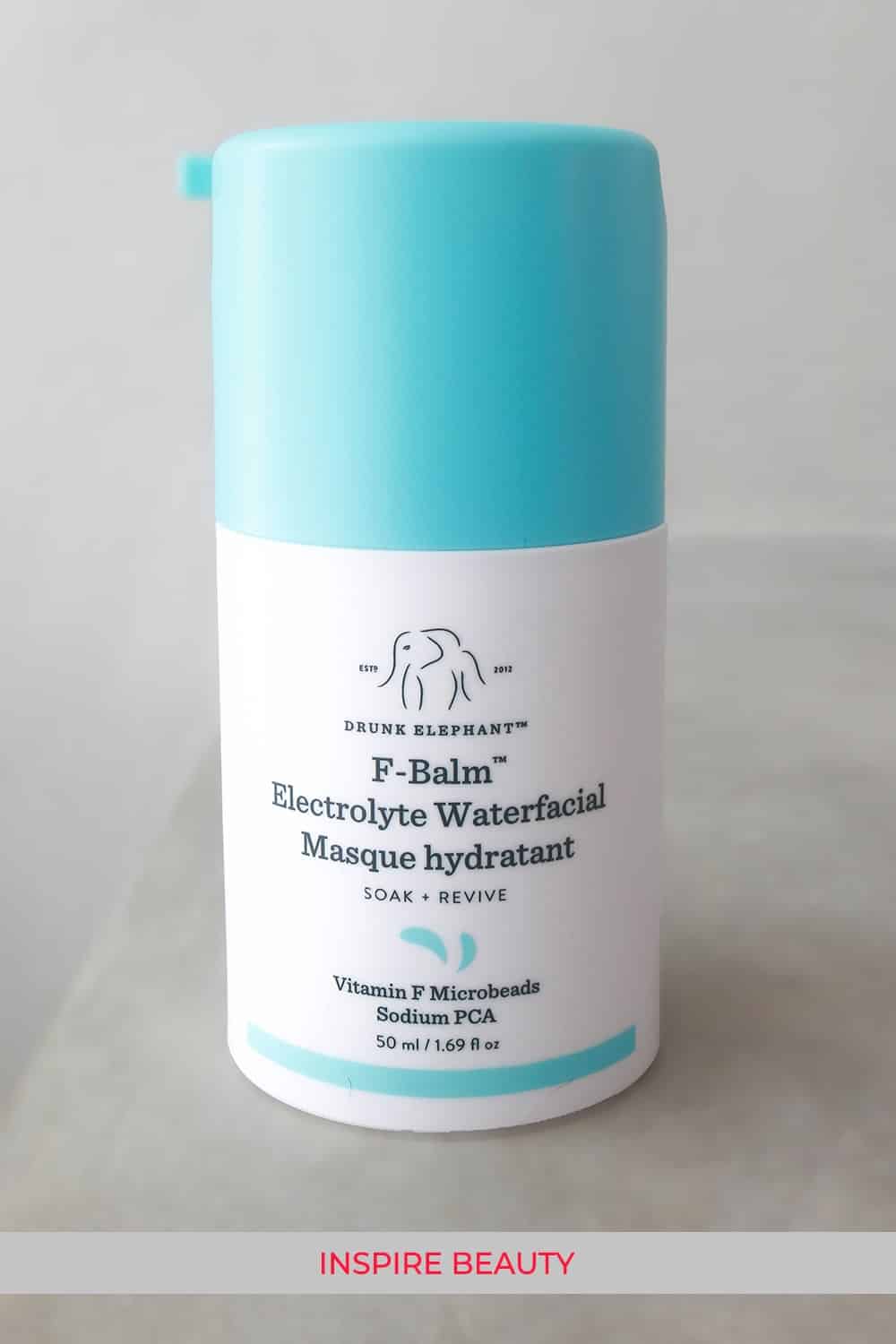 Drunk Elephant F-Balm Electrolyte Waterfacial review, this is gentle, hydrating, and works great with the TLC Framboos Night Serum