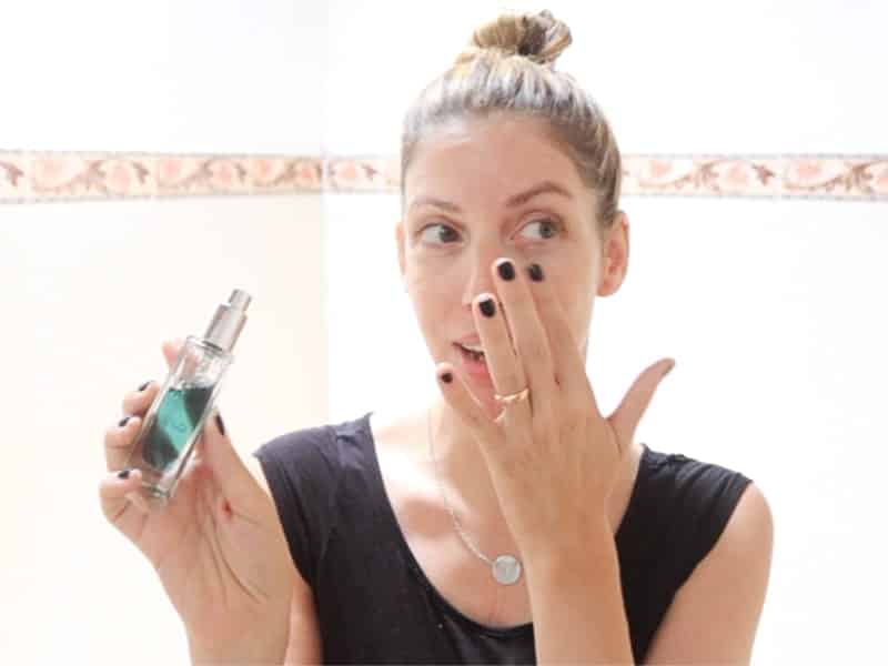 How to use a spot treatment in your skincare routine, featuring VERDURA naturalternatives Blue Fairy Concentrate.