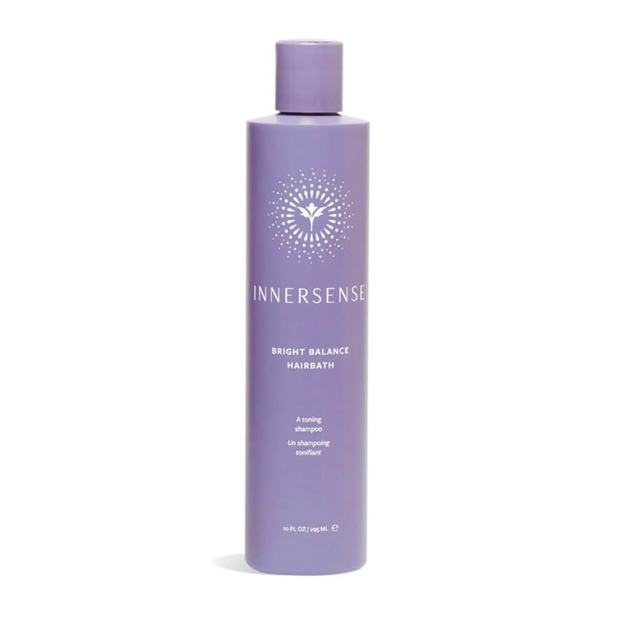 Shop Innersense Bright Balance Hairbath at Inspire Beauty, a purple shampoo to tone blonde and gray hair while preserving brilliance.