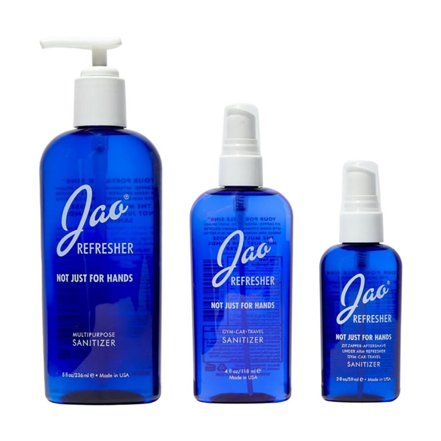 Shop Jao Brand Jao Hand Refresher at Inspire Beauty, a gentle hand sanitizer made from natural ingredients, available in 3 sizes - 2oz, 4oz, and 8oz.