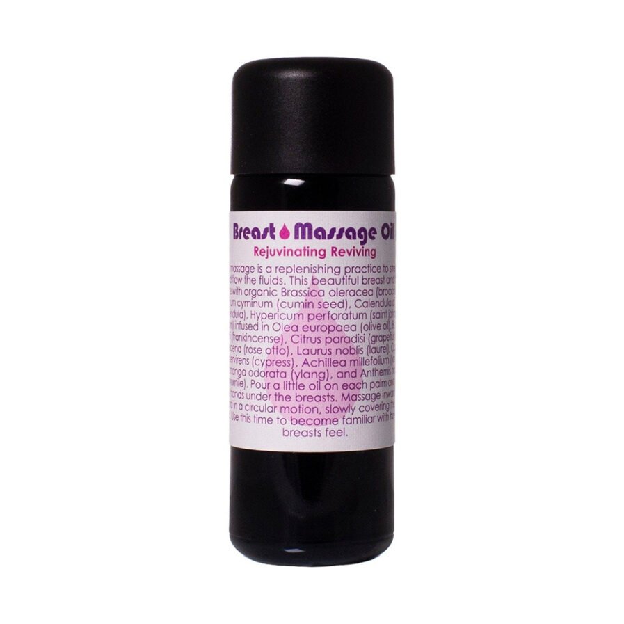 Buy Living Libations Breast Oil, a botanical massage oil to revive and rejuvenate breasts and decollete.