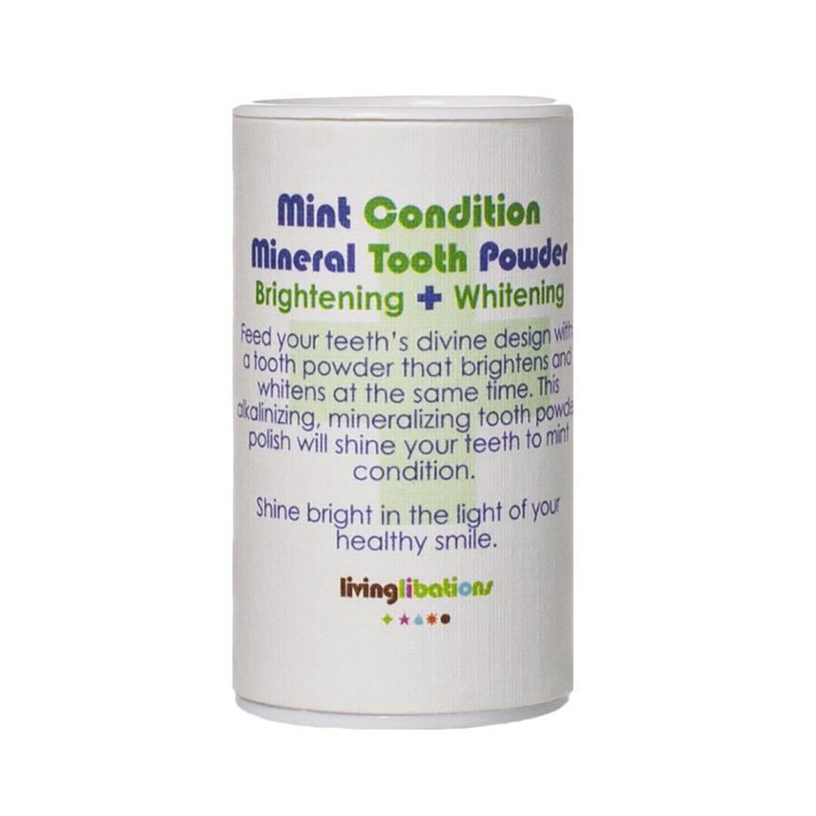 living libation mint condition tooth powder a natural tooth whitener