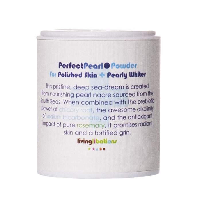 Shop Living Libations Perfect Pearl Powder, a polishing pearl powder for smooth skin and bright teeth.