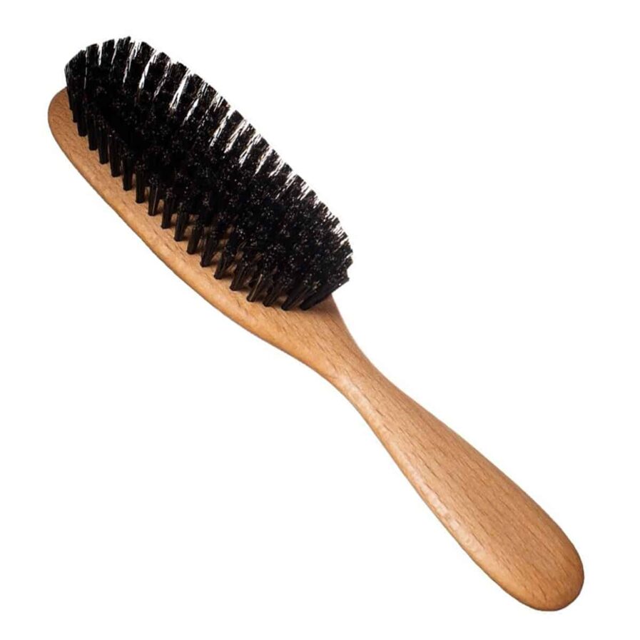 Living Libations Hair Brush is a wood hair brush with natural bristles for soft, smooth hair that is shiny and frizz-free.