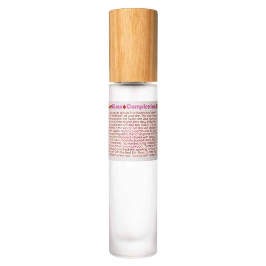Living Libation Rose Glow Complexion Mist (50ml) to brighten and revive dehydrated skin.