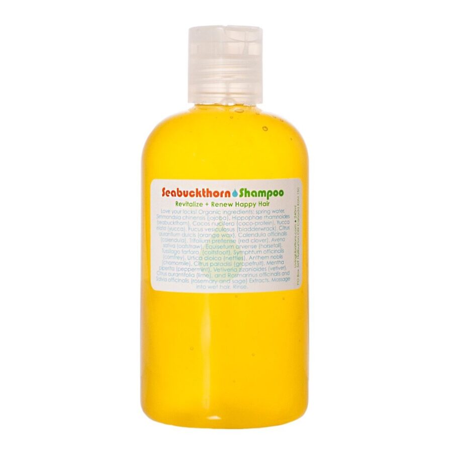 Shop Living Libations Seabuckthorn Shampoo, an herb-infused clarifying shampoo for shiny clean hair.