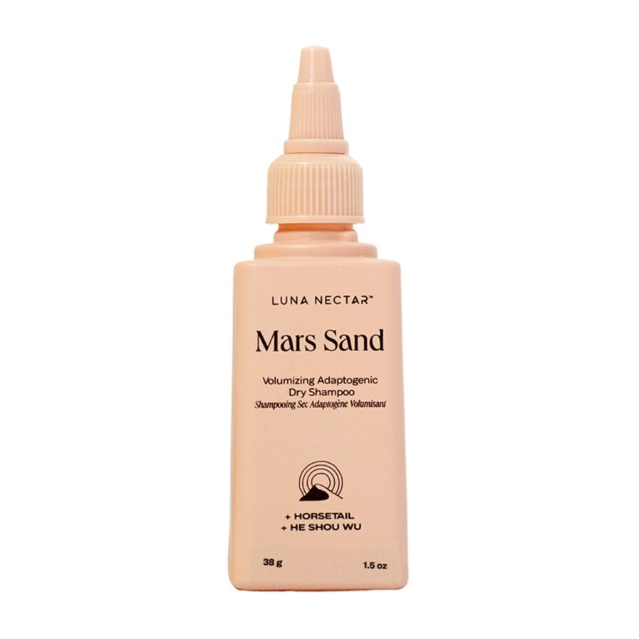 Luna Nectar Mars Sand Volumizing Adaptogenic Dry Shampoo, an invisible dry shampoo powder for all hair shades.