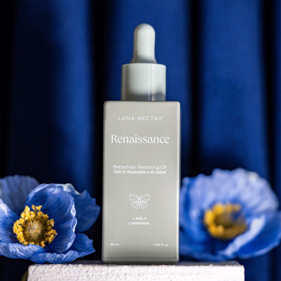 Bring softness, lustre and shine back into dry, damaged hair with Luna Nectar Renaissance BetterHair Restoring Oil.