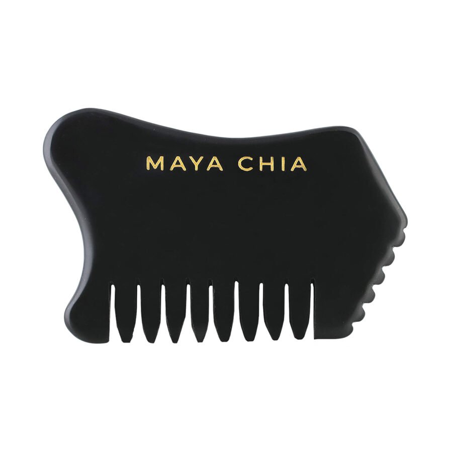Shop Maya Chia Power Tool at Inspire Beauty, a multi-use Bian Stone Gua Sha tool for scalp and face massage.