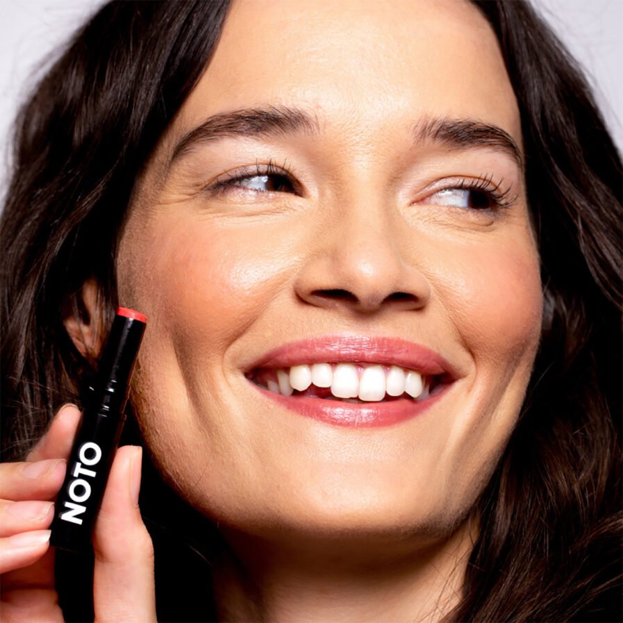 A perfect touch of pink, NOTO Botanics Multi-Bene Lip and Cheek Stick in shade Touch.