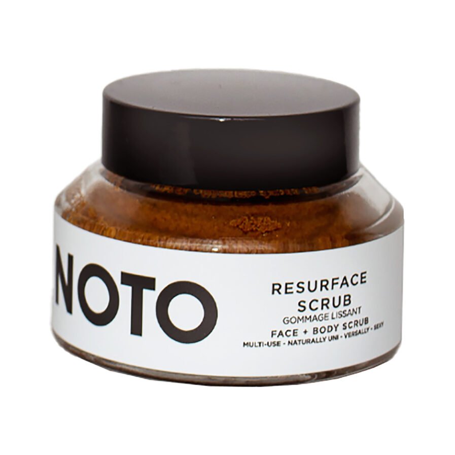 NOTO Botanics Resurface Scrub polishes, deeply cleanses, and reveals the smoothest skin.
