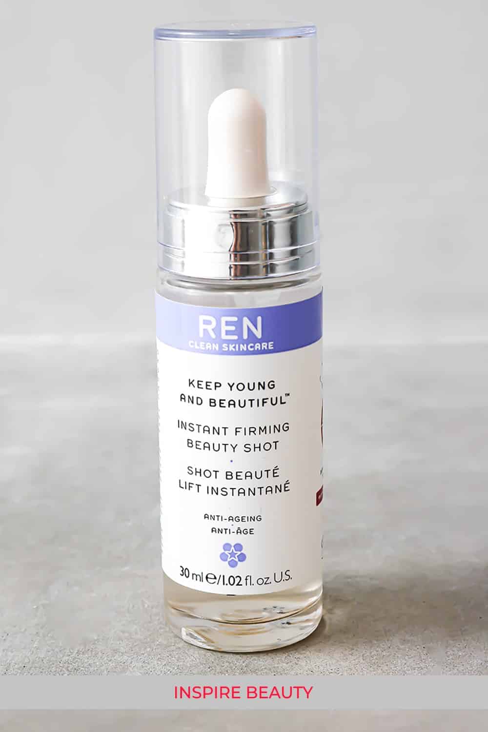 REN Instant Firming Beauty Shot review for firming and hydrating sagging and maturing skin
