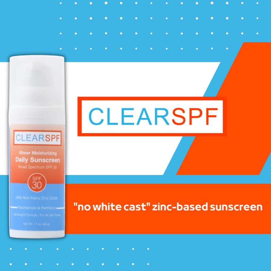 Suntegrity ClearSPF Sheer Moisturizing Daily Sunscreen SPF 30 is a non-greasy mineral sunscreen with a sheer satin finish.