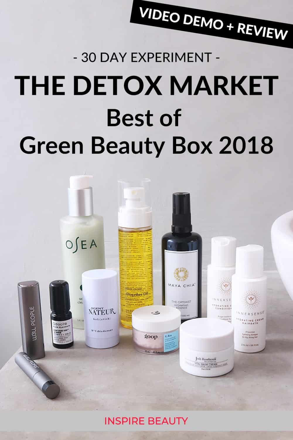 Review of The Detox Market Best Of Green Beauty Box 2018, clean beauty, organic skincare, natural beauty products